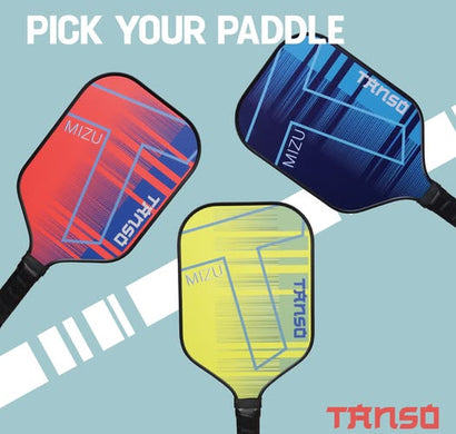 Introducing MIZU, the newest range of pickleball paddles from Tanso available in three striking colors