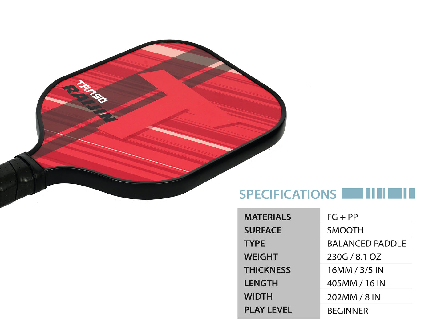 TANSO Limited Edition Raijin Fiberglass Pickleball Paddle