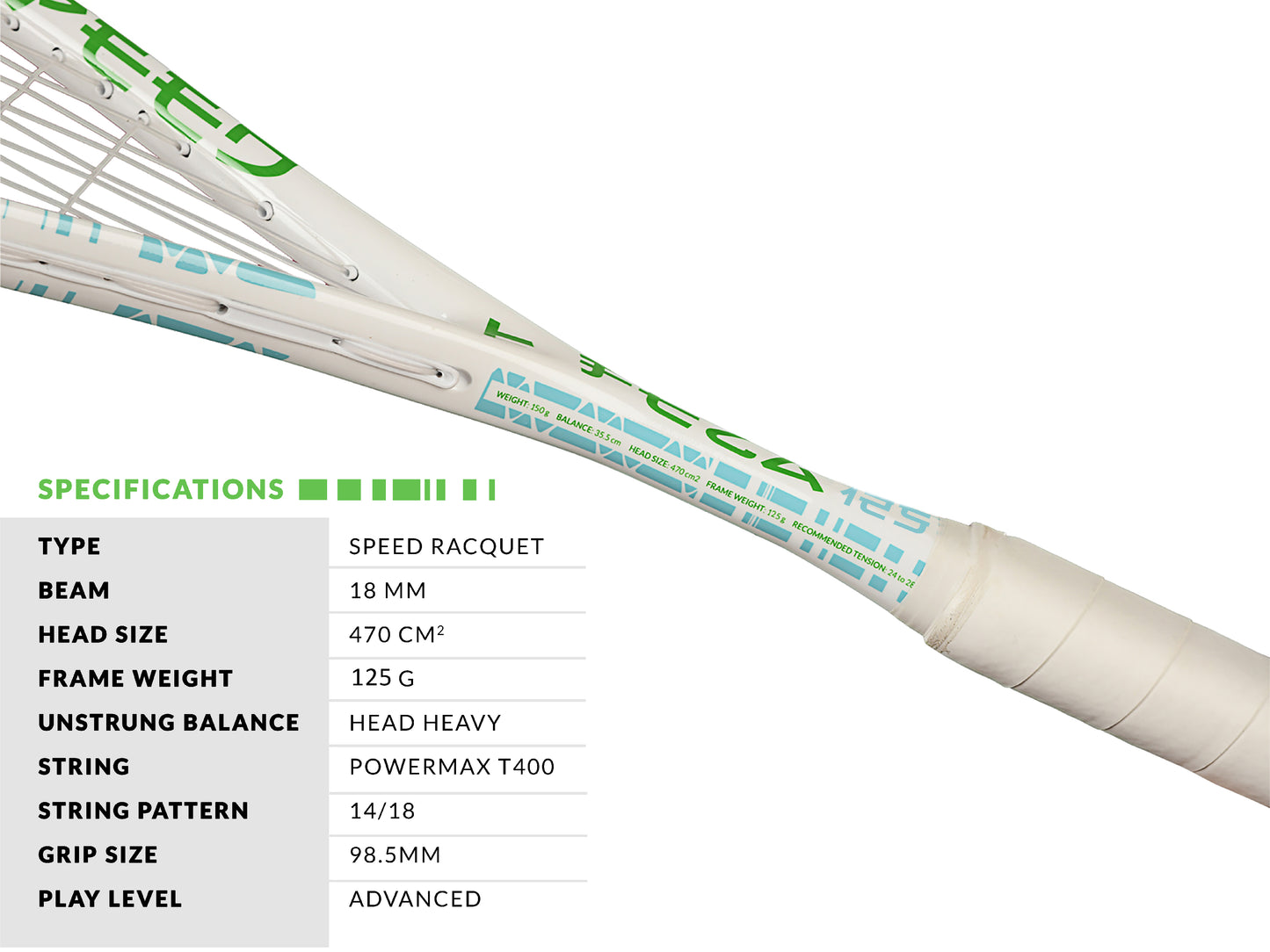 TANSO Limited Edition FEZA 125 Graphite Squash Racquet